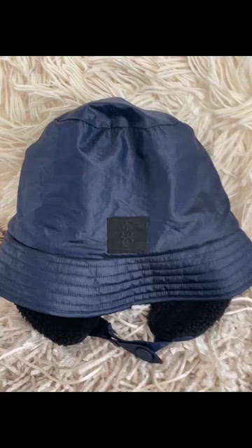 NWT FP Movement Bucket List Reversible Sherpa Bucket Hat in Navy Blue Bucket List Reversible Fleece Sherpa Hat – SALT + GROVE main image 2