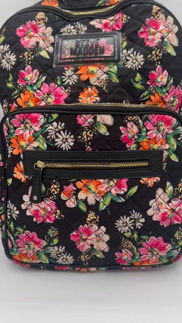 Steve Madden | Bags | Steve Madden Quilted Floral Backpack  display picture 3