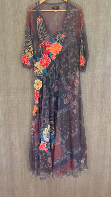 oh polly metallic dress Long Sleeve Metallic Jersey Evening Gown in Copper Bronze