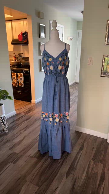 chinese dress ladies LOUSEA Women's Ruffle Flower Summer Dress Backless Floral Dress deep Vneck  Sleeveless Flowy Maxi Dress tie Waist Sundress (Blue,S) at Amazon Women's  Clothing store