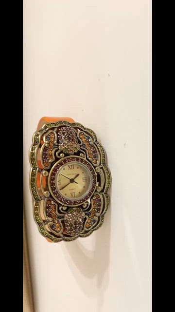 Heidi Daus quartz w/bronze-tone, multi-color Swarovski crystal-embellish Heidi Daus | Accessories | Heidi Daus Quartz Wbronzetone  main image 4
