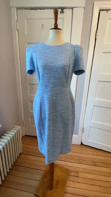 calvin klein blue tweed dress Sheath Dress, Size 12 Size:4 USA Sheer Black Mesh Dress size-3XL Womens dresses Light to Mid Weight