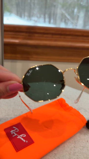 Ray-Ban | Accessories | Rayban Gold Kid Octagon Sunglasses  display picture 3