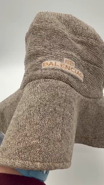 Balenciaga BB Logo Wide‑Brim Bucket Hat – Grey Melange with Dust Bag Balenciaga Hat - Etsy main image 4