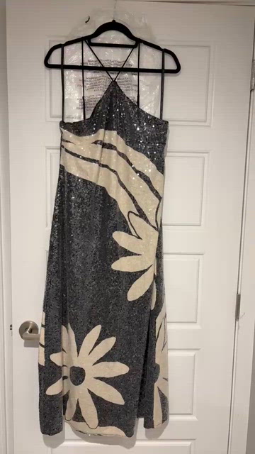 farm rio x anthropologie halter sequin column midi dress Farm Rio x Anthropologie Halter Sequin Column Midi Dress at MarketFair  Shoppes in Princeton, NJ
