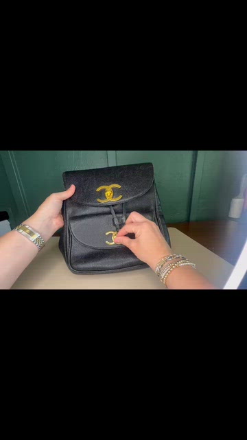 CHANEL | Bags | Rare Chanel 99s Vintage Caviar Black Leather  display picture 3