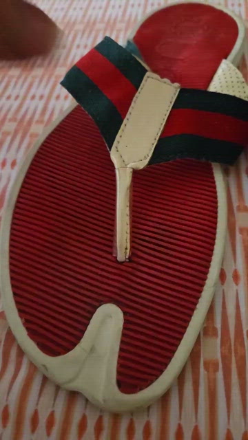 Gucci Web Trimm Thing Flip Flops Pre-Loved - Authentic Size 42 Gucci Kika GG Canvas Web Flip Flop Thong Sandal Green/Red  main image 2