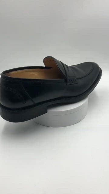 Johnston & Murphy Men\'s Black Leather Business Dress Slip On Shoes Size 8.5M E7 Johnston Murphy Larsey Sheepskin Loafer Men main image 4