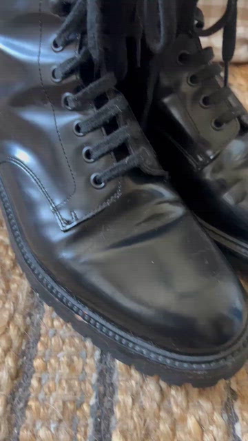 Common Projects Zipper Combat Boots Lug Sole 10 40 Black Shop Common Projects Zip Detail Combat Boots on Sale at  main image 2