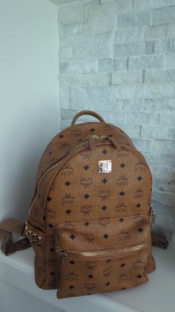 MCM | Bags | Mcm Mmk7ave99co0stark Vi Logo Tan Visetos Logo 
