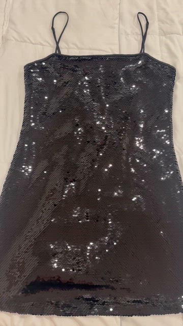 abercrombie black sequin dress & Fitch Spaghetti-Strap Mini Imported. Stunning Tulle Quinceanera Dresses Concept Size:UK8 (US4 / EU36)